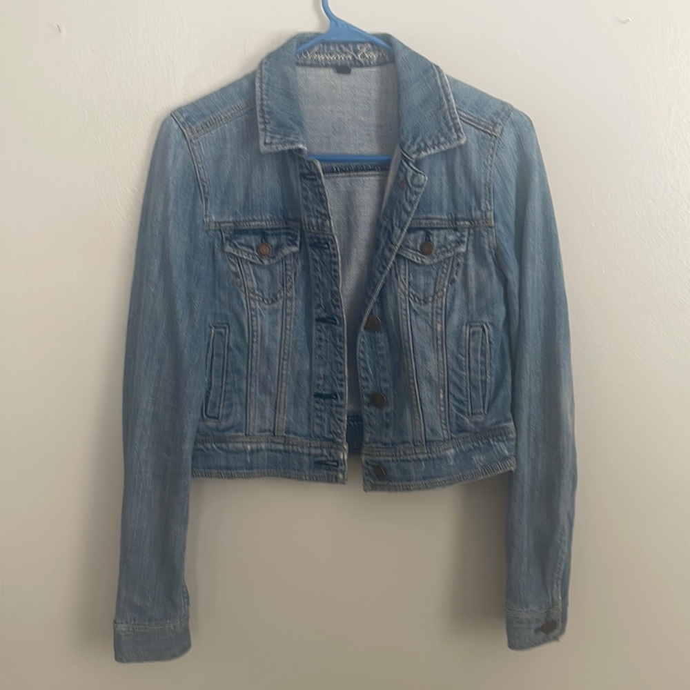 America Eagle jean jacket petite small